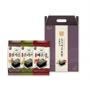 정담김 도시락김 참기름김 9봉, 올리브김 9봉, 매운김 9봉 혼합 1호 선물세트 가정의달 [원산지:국산(전라남도)]