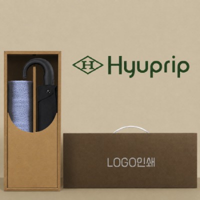협립 3단 280T 블랙곡자손 완전자동 우산 +뱀부170세면타월-세트