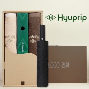 협립40수호텔코마180타월 2P+협립 3단 60 슈퍼 거꾸로 완전자동우산 세트
