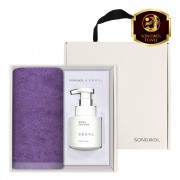 송월 생활공작소 2P 세트 (뱀부프리미엄무지 타올 1매 + 핸드워시 250ml 1개)