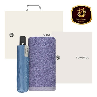 송월 타월 우산 2매 콤보세트 (40수 160g + SW3단비즈니스완자)
