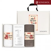 송월 핸드워시세트 19-1 (붉은 말이야 띠지 호텔수건 150g 2P + 생활공작소250ml 1P)