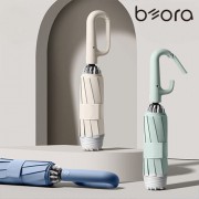BOR 무지 인쇄우산 만능걸이(비너그립) 거꾸로 3단 자동 양우산