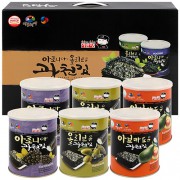 아로니아 올리브유 청파제 광천 캔김 6개, 사은품 추석 설날 명절 선물 답례품 판촉 기프트 김세트