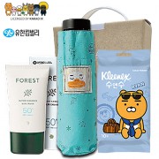 카카오 생활건강세트 10호 (카카오5단우산+유한킴벌리에센스선크림+크리넥스수앤수물티슈)