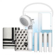 [송월]스퀘어34+엑스 고리 핸드타올(30수 65g)+3WAY 샤워기(필터4개포함)세트