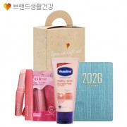 브생건 플래너세트 19호(미니 다이어리+바세린 핸드크림+멘소래담 립아이스 매직컬러 립밤)