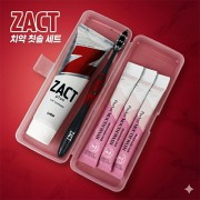 커피 흡연의 흔적 ZACT 작트 치약 칫솔 가글  휴대용 양치세트 5종