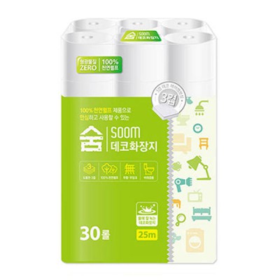 2538 숨 데코 화장지 30롤25M 초록