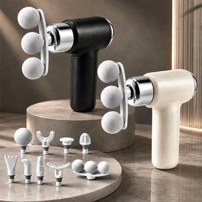 파인큐브 마사지건 미니안마기 + 9가지 교체헤드 TRI-GUN