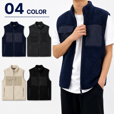 남녀공용 베럴 뽀글이 후리스 조끼 겨울 단체 유니폼 S-4XL