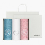 [송월타올]카이저 40수 코마 180g 3매 선물세트(쇼핑백)