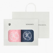 [송월타올]카이저 40수 코마 180g 2매 선물세트(쇼핑백)