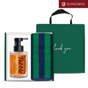 송월 주방세제 기프트세트 08 (듀얼 스트라이프 180g 1P + 터블 포밍 주방세제 500ml 1P)