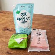 LG생활건강 대용량 퐁퐁 주방세제 1200ml  크린랲 행주 고무장갑 3종세트