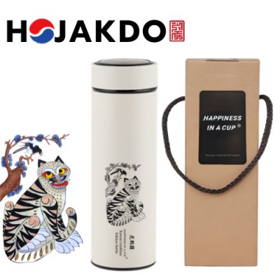 한국전통 K컬쳐 까치와호랑이 호작도 데일리 텀블러 500ml 선물세트