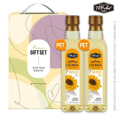 DO 탑셰프 PET해바라기유 500ml 2P