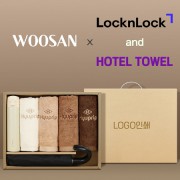 가르시아 3단 60 레자곡자 완전자동우산 +협립40수호텔코마180타월4P+락앤락슬림핏원터치텀블러-세트