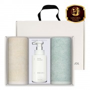 송월 생활공작소 3P 세트 (라이트무지 타올 2매 + 핸드워시 500ml 1개)