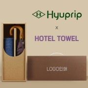협립 3단60 곡자 슈퍼 엔티크 초고밀도 완전자동 우양산 +코마40수180호텔타월-세트