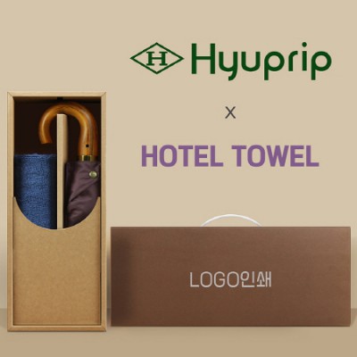 협립 3단60 곡자 슈퍼 엔티크 초고밀도 완전자동 우양산 +코마40수180호텔타월-세트