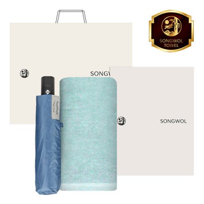 송월 타월 우산 2매 콤보세트 (라이트무지 + SW3단비즈니스완자)