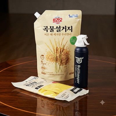 대용량 세제 애경 곡물설거지 1200ml 주방용 소화용구 고무장갑 3종