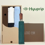 코마40수180호텔타월+협립 3단70엔티크 고밀도 완전자동우산+협립 투톤에코백 세트