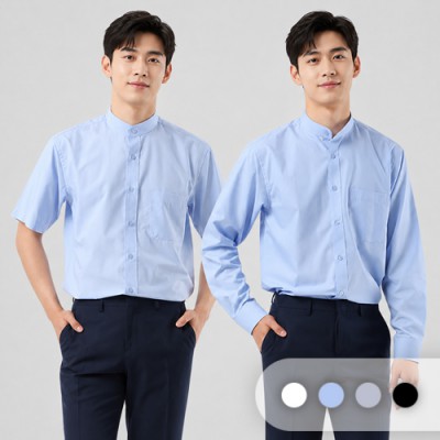 남성 모던넥 와이셔츠 긴팔·반팔 비즈니스 회사 단체 유니폼