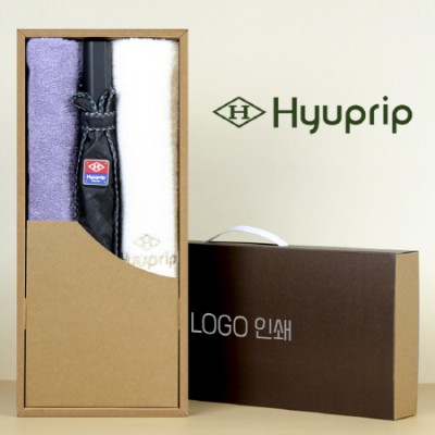 협립 2단 엠보 바이어스 자동우산 +협립호텔코마170타월 2P-세트