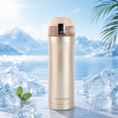 헨느 이중보온보냉 골드원터치 텀블러 450ml