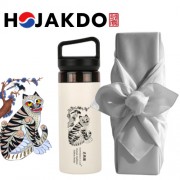 한국전통 K컬쳐 까치와호랑이 호작도 캡캐리 텀블러 380ml (보자기 포장)