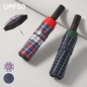 WE008 엘리펀트 3단 8K 포인트 바이어스 체크 UPF50 전자동 우산