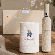 브생건 1001호 2종세트(3단24K컬러UV암막완전자동우산+150g 베어자수타올수건)