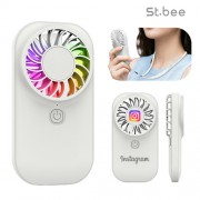 세인트비 LED 무드등 카드형 초슬림 미니선풍기 목스트랩