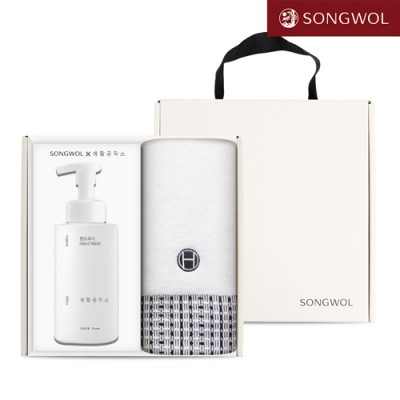 송월 핸드워시 기프트세트 33  (호텔컬렉션 톤 175g 1P + 생활공작소500ml 1P)
