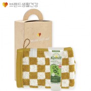 브생건900호 2종 케이스세트(카밀 핸드크림+뱀부선염 핸드고리수건타올)