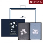 송월타올 달보드레 전통 자개(130g) 자수 2P세트