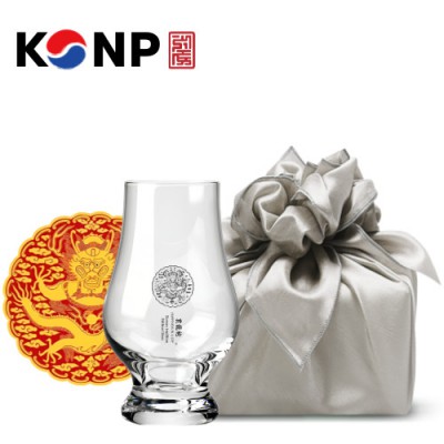 한국전통 K컬쳐 곤룡포 위스키잔 노징글라스 양주 니트잔 170ml (보자기 포장)