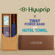 협립 3단70엔티크 고밀도 완전자동우산 +협립호텔코마170타월+배터리-세트