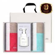 송월 생활공작소 3P 세트 (컬러웨이 타올 2매 + 핸드워시 250ml 1개)
