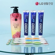 LG 엘라스틴 샴푸 400ml 치약 칫솔 7종 세트