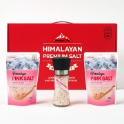 고급 히말라야 핑크솔트 250g 2개입 세트 + 그라인더 추석 명절 선물 기업 답례품 소금세트