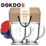 한국전통 K컬쳐 독도 40240 클래식 글라스 머그컵 440ml 2P 선물세트