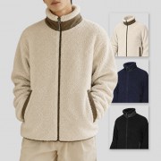 남성 여성 양털 뽀글이 배색 후리스 폴라폴리스 자켓 점퍼 (S-3XL)