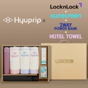 협립 3단60 슈퍼TEN(10K) 포뮬러타이어 고밀도 완전자동우산 +협립눈꽃타월타월3P+락앤락슬림핏원터치텀블러+선크림+배터리-세트