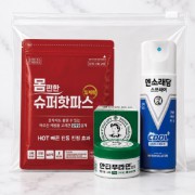 몸편한 유한양행 구급키트 38-2호 (일체형 핫파스5매입1팩+안티푸라민연고+멘소래담 쿨에어스프레이)