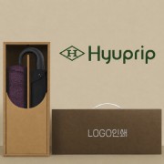 협립 3단 280T 블랙곡자손 완전자동 우산 +코마40수200호텔타월-세트