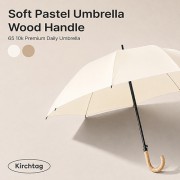 65 10k Soft pastel 감성 곡자 우산 (크림) *컬러인쇄 가능*