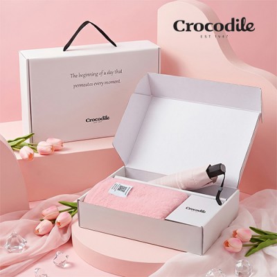 라이프스타일 402호 (크로커다일 3단 슬림 레터링 암막 우양산 VIP+시그니처 타올 220g)